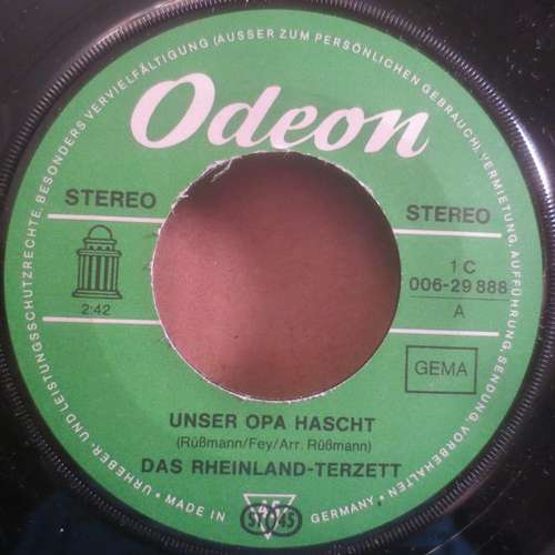 Cover Das Rheinland-Terzett - Unser Opa Hascht (7, Single) Schallplatten Ankauf