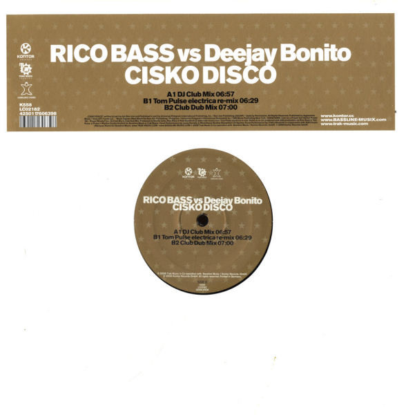 Cover Rico Bass Vs Deejay Bonito* - Cisko Disco (12) Schallplatten Ankauf