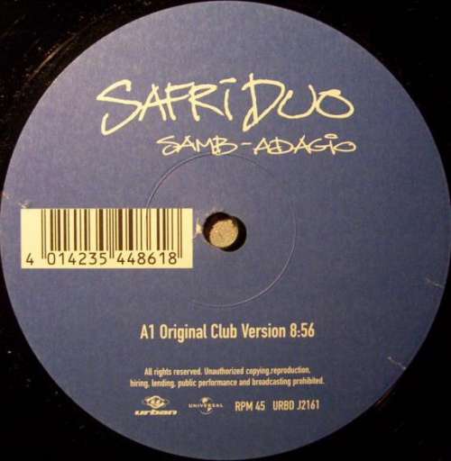 Cover Safri Duo - Samb-Adagio (12) Schallplatten Ankauf