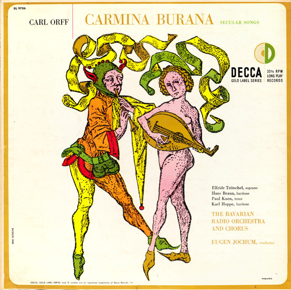 Cover Carl Orff, The Bavarian Radio Orchestra* And Chorus*, Eugen Jochum - Carmina Burana (Secular Songs) (LP, Album, Mono) Schallplatten Ankauf