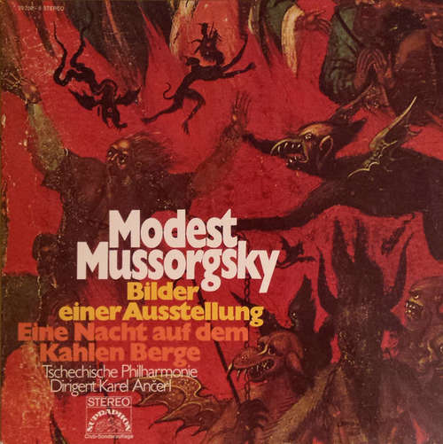 Cover Modest Mussorgsky  -  Tschechische Philharmonie*, Karel Ančerl - Bilder Einer Ausstellung - Eine Nacht Auf Dem Kahlen Berge (LP, Album, Club) Schallplatten Ankauf