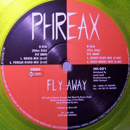 Cover Phreax (3) - Fly Away (12, Cle) Schallplatten Ankauf