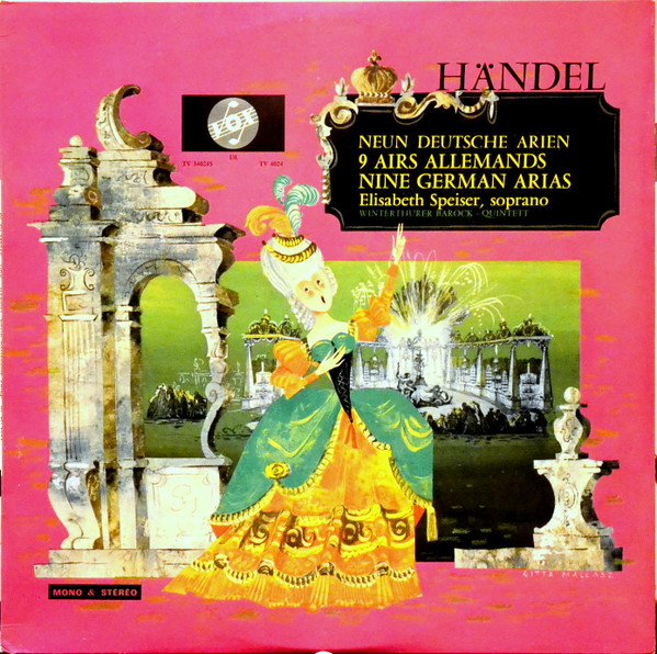Cover Handel*, Elisabeth Speiser, Winterthurer Barock Quintett* - Neun Deutsche Arien = 9 Airs Allemands = Nine German Arias (LP) Schallplatten Ankauf