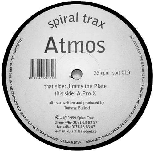 Cover Atmos - Jimmy The Plate / A.Pro.X (12) Schallplatten Ankauf