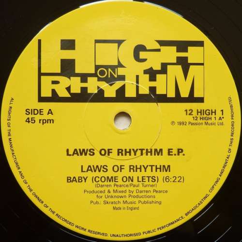 Cover Laws Of Rhythm - Laws Of Rhythm EP (12) Schallplatten Ankauf