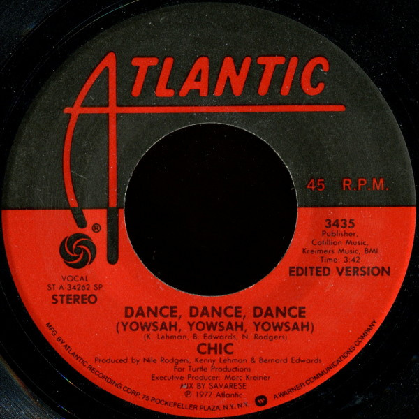 Cover Chic - Dance, Dance, Dance (Yowsah, Yowsah, Yowsah) (7, Single, Spe) Schallplatten Ankauf
