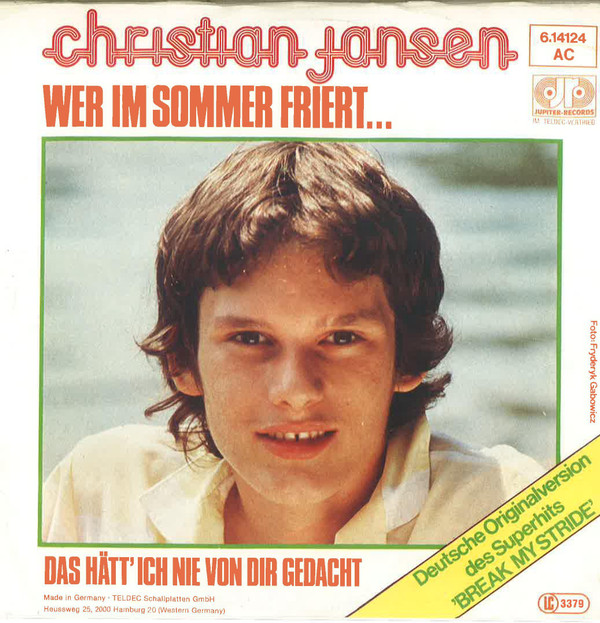 Cover Christian Jansen (2) - Wer Im Sommer Friert… (7, Single) Schallplatten Ankauf