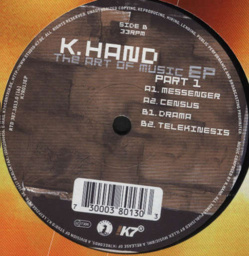 Cover K. Hand* - The Art Of Music EP (Part 1) (12, EP) Schallplatten Ankauf