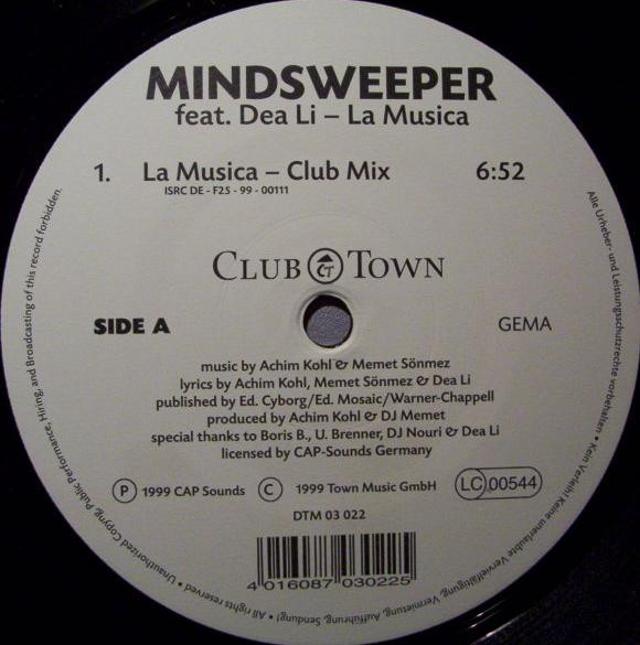 Cover Mindsweeper Feat. Dea Li* - La Musica (12) Schallplatten Ankauf