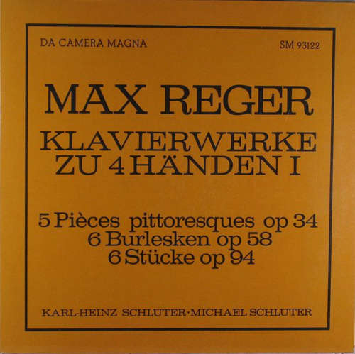 Cover Max Reger - Karl-Heinz Schlüter • Michael Schlüter (2) - Klavierwerke Zu 4 Händen I (LP, Album) Schallplatten Ankauf
