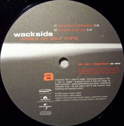 Cover Wackside - What's On Your Mind (12) Schallplatten Ankauf