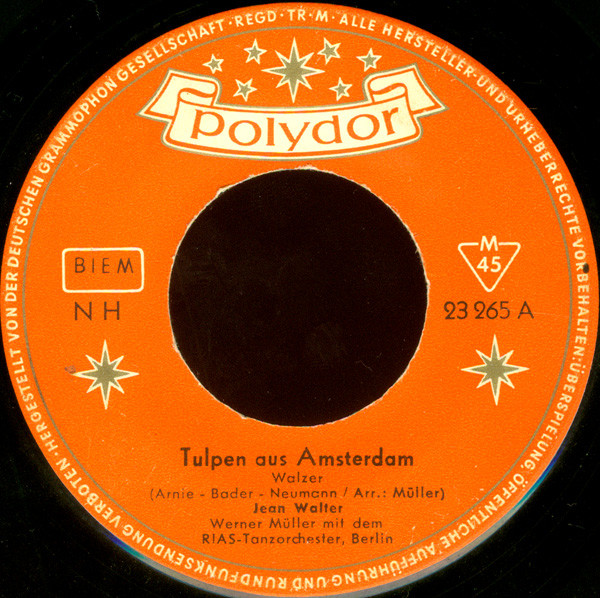 Cover Jean Walter - Tulpen Aus Amsterdam / Ich Seh' Sie Heut' Zum Ersten Mal (7, Single, Mono) Schallplatten Ankauf