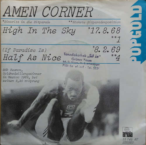 Cover Amen Corner - High In The Sky / (If Paradise Is) Half As Nice (7, Single) Schallplatten Ankauf