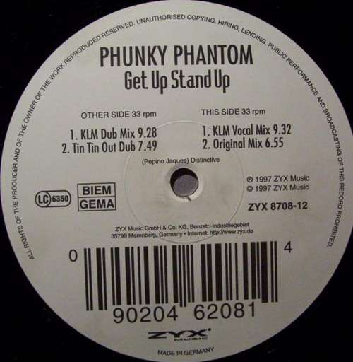 Cover Phunky Phantom - Get Up Stand Up (12, Maxi) Schallplatten Ankauf
