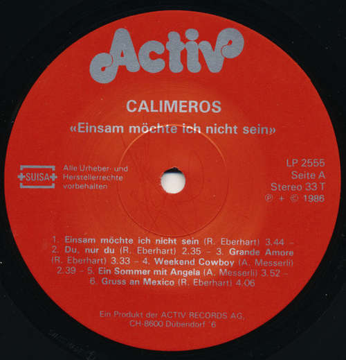 Cover Calimeros - Einsam Möchte Ich Nicht Sein (LP, Album) Schallplatten Ankauf