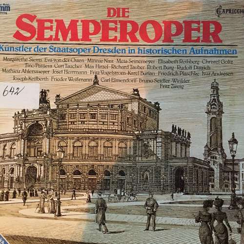 Cover Various - Die Semperoper - Künstler Der Staatsoper Der Staatsoper Dresden In Historischen Aufnahmen (LP, Mono) Schallplatten Ankauf