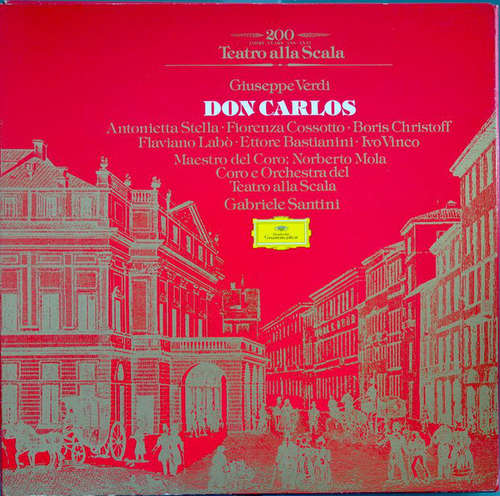 Cover Giuseppe Verdi, Orchestra* E Coro Del Teatro Alla Scala Di Milano*, Gabriele Santini (2) - Don Carlos (4xLP + Box) Schallplatten Ankauf