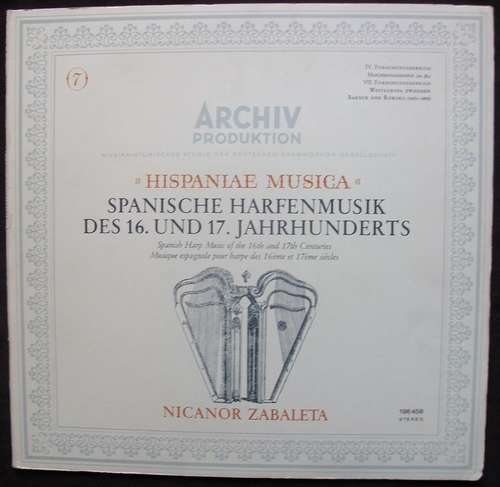 Cover Nicanor Zabaleta - Spanische Harfenmusik Des 16. Und 17. Jahrhunderts (LP) Schallplatten Ankauf