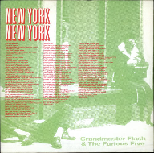 Bild Grandmaster Flash & The Furious Five - New York New York (12) Schallplatten Ankauf