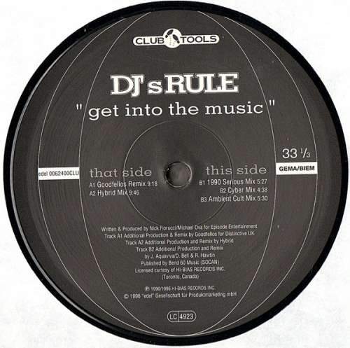 Cover DJ's Rule - Get Into The Music (12) Schallplatten Ankauf