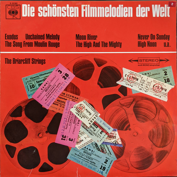 Cover The Briarcliff Strings - Die Schönsten Filmmelodien Der Welt (LP, Comp) Schallplatten Ankauf