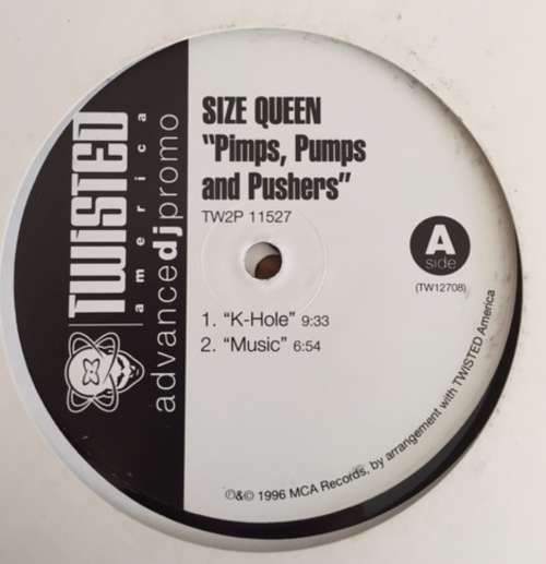 Cover Size Queen - Pimps, Pumps And Pushers (2x12, Promo) Schallplatten Ankauf