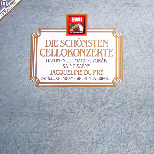 Cover Haydn* - Schumann* - Dvořák* - Saint-Saëns* - Jacqueline Du Pré, Daniel Barenboim, Sir John Barbirolli - Die Schönsten Cellokonzerte (2xLP, Comp + Box) Schallplatten Ankauf