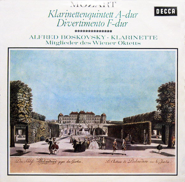 Cover Mozart*, Alfred Boskovsky, Mitglieder Des Wiener Oktetts - Klarinettenquintett A-dur, Divertimento F-dur (LP) Schallplatten Ankauf