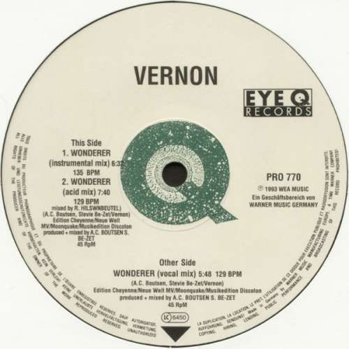 Cover Vernon - Wonderer (12, Promo) Schallplatten Ankauf