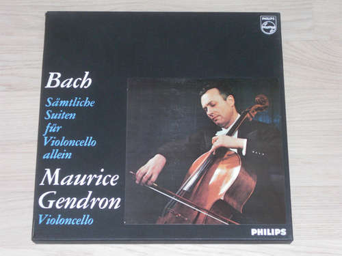 Cover Bach* - Maurice Gendron - Sämtliche Suiten Für Violoncello Allein (3xLP, Mono) Schallplatten Ankauf