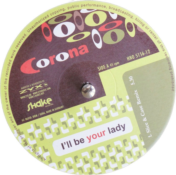 Cover Corona - I'll Be Your Lady (12) Schallplatten Ankauf