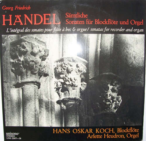 Bild Hans Oskar Koch, Arlette Heudron, Georg Friedrich Händel - Sämtliche Sonaten für Blockflöte und Orgel (2xLP) Schallplatten Ankauf