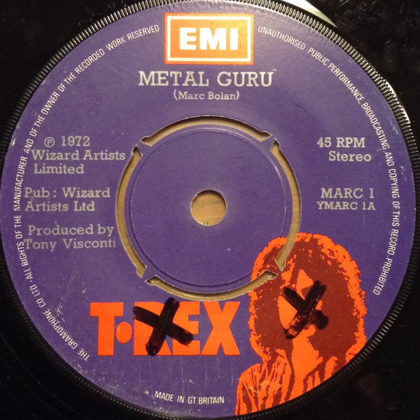 Cover T•Rex* - Metal Guru (7, Single, 4 P) Schallplatten Ankauf