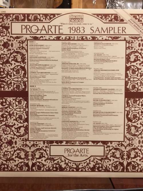 Cover Various - Pro Arte 1983 Sampler (LP, Comp) Schallplatten Ankauf