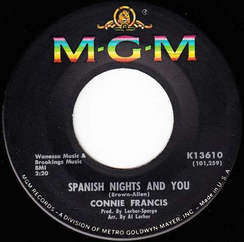 Cover Connie Francis - Spanish Nights And You (7, Single) Schallplatten Ankauf