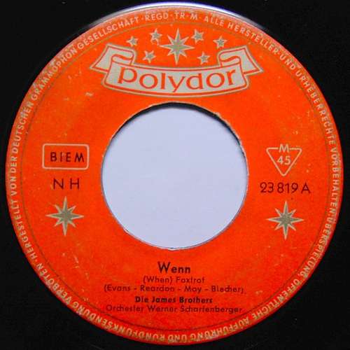 Cover Die James Brothers - Wenn (When)  (7, Single, Mono) Schallplatten Ankauf