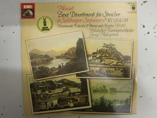 Cover Mozart* - Polnisches Kammerorchester*, Jerzy Maksymiuk - Zwei Divertimenti Für Streicher (Salzbürger Sinfonien) (LP, Album) Schallplatten Ankauf