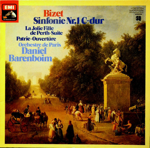 Cover Bizet* - Orchestre De Paris, Daniel Barenboim - Symphonie Nr.1 C-Dur / La Jeune Fille De Perth (LP, Quad) Schallplatten Ankauf
