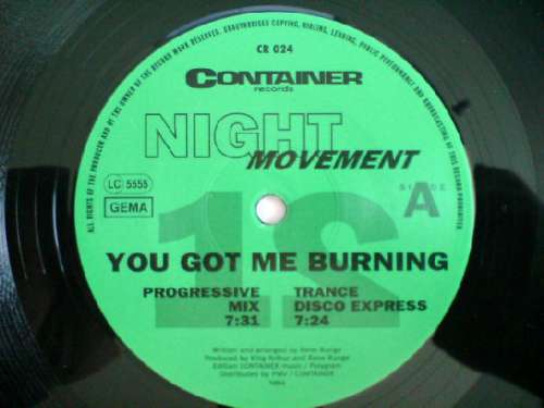 Cover Night Movement - You Got Me Burning (12) Schallplatten Ankauf