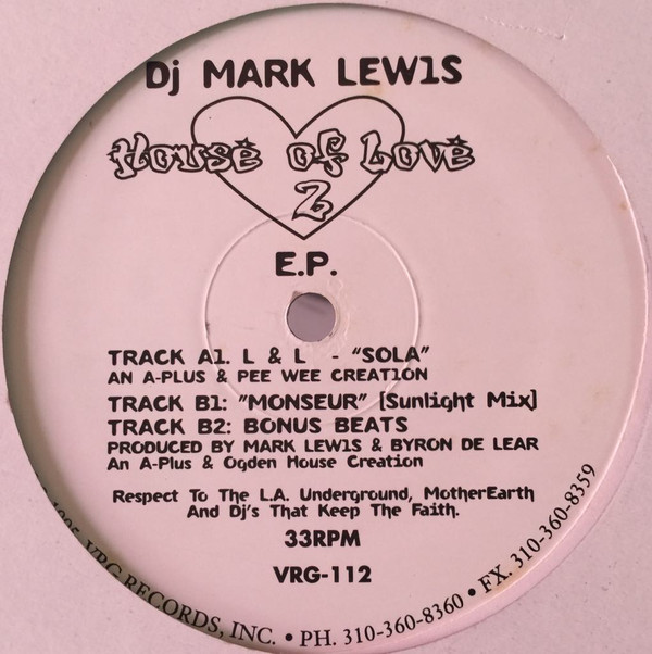 Cover Mark Lewis - House Of Love 2 (12) Schallplatten Ankauf
