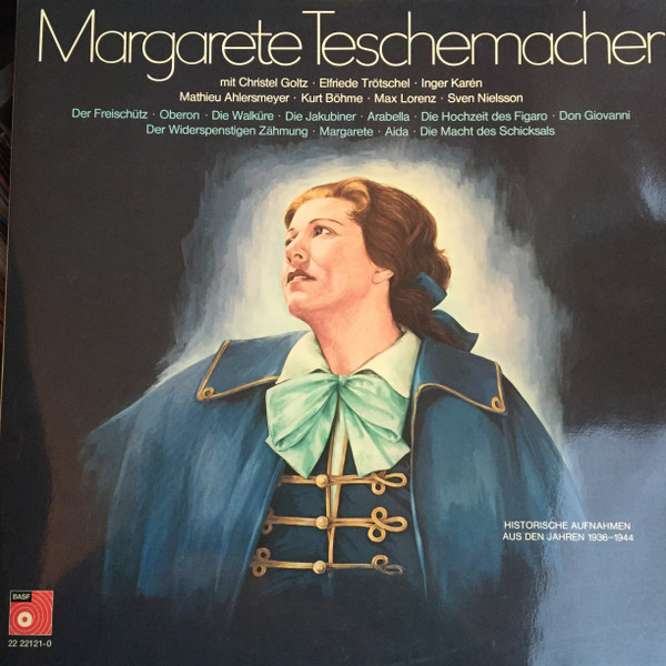 Cover Margarete Teschemacher - Margarete Teschemacher - Historische Aufnahmen Aus Den Jahren 1936 - 1944 (2xLP, Comp, Mono) Schallplatten Ankauf