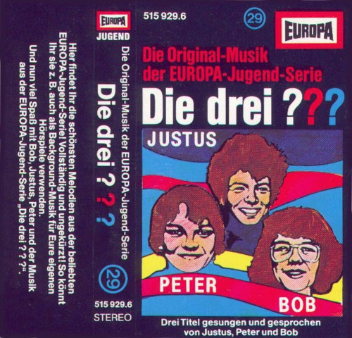 Cover Bert Brac / Ralph Bonda / Carsten Bohn - Die Drei ??? 29 - Die Original-Musik der Europa-Jugend-Serie (Cass, 1st) Schallplatten Ankauf