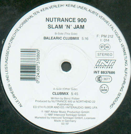 Cover Nutrance 900 - Slam 'N' Jam (12) Schallplatten Ankauf