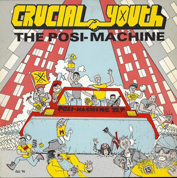 Cover Crucial Youth - The Posi-Machine (LP, Album, Whi) Schallplatten Ankauf