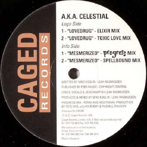 Cover A.K.A. Celestial - Lovedrug / Mesmerized (12) Schallplatten Ankauf