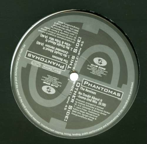 Cover Phantomas - No Doubt About It (The Remixes) (12, Promo) Schallplatten Ankauf