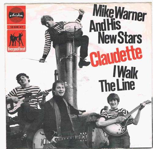 Cover Mike Warner And His New Stars - Claudette / I Walk The Line (7, Single) Schallplatten Ankauf