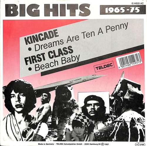 Cover Kincade / First Class (3) - Dreams Are Ten A Penny / Beach Baby (7, Single) Schallplatten Ankauf