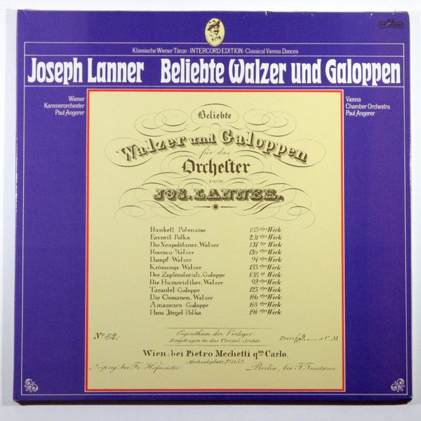 Cover Josef Lanner - Beliebte Walzer Und Galoppen (2xLP) Schallplatten Ankauf