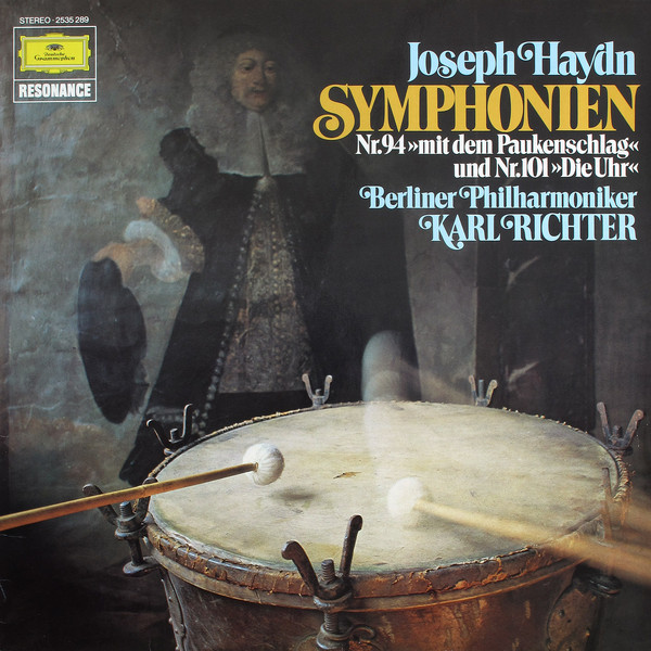 Cover Joseph Haydn, Berliner Philharmoniker, Karl Richter - Symphonien Nr.94 »Mit Dem Paukenschlag« Und Nr.101 »Die Uhr« (LP, RE, RP) Schallplatten Ankauf